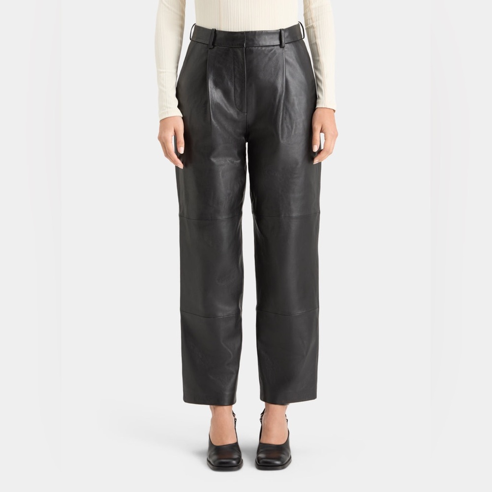 SCOTCH & SODA Leather Robyn trousers pants black size small NWT pockets - Picture 12 of 15
